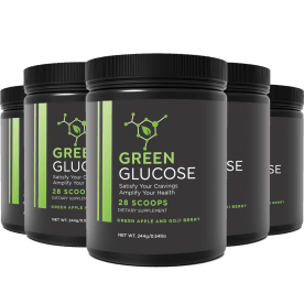 green glucose bottle